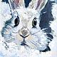 Картина заяц  картина с животными маслом портрет зайца, Картины, Екатеринбург,  Фото №1