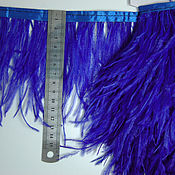 Материалы для творчества handmade. Livemaster - original item Trim of ostrich feathers 10-15 cm ultramarin. Handmade.