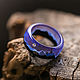 Ring with cubic zirconia made of wood and epoxy resin Purple. Rings. greenwood44. Online shopping on My Livemaster.  Фото №2