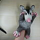Toy on hand possum small. Theatrical puppets. Puppet show. AnzhWoolToy (AnzhelikaK). My Livemaster. Фото №4