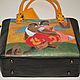 Paul Gauguin. Leather black handbag "Ta Matete (Market day)". Classic Bag. Leather  Art  Phantasy. My Livemaster. Фото №5