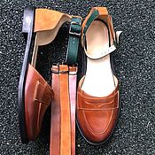 Обувь ручной работы handmade. Livemaster - original item Freedom sandals korich / korich nubuck black sole three removable belts. Handmade.