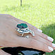 Order ADAI jewelry set with malachite and carborundum in silver (VIDEO). Sunny Silver. Livemaster. . Jewelry Sets Фото №3