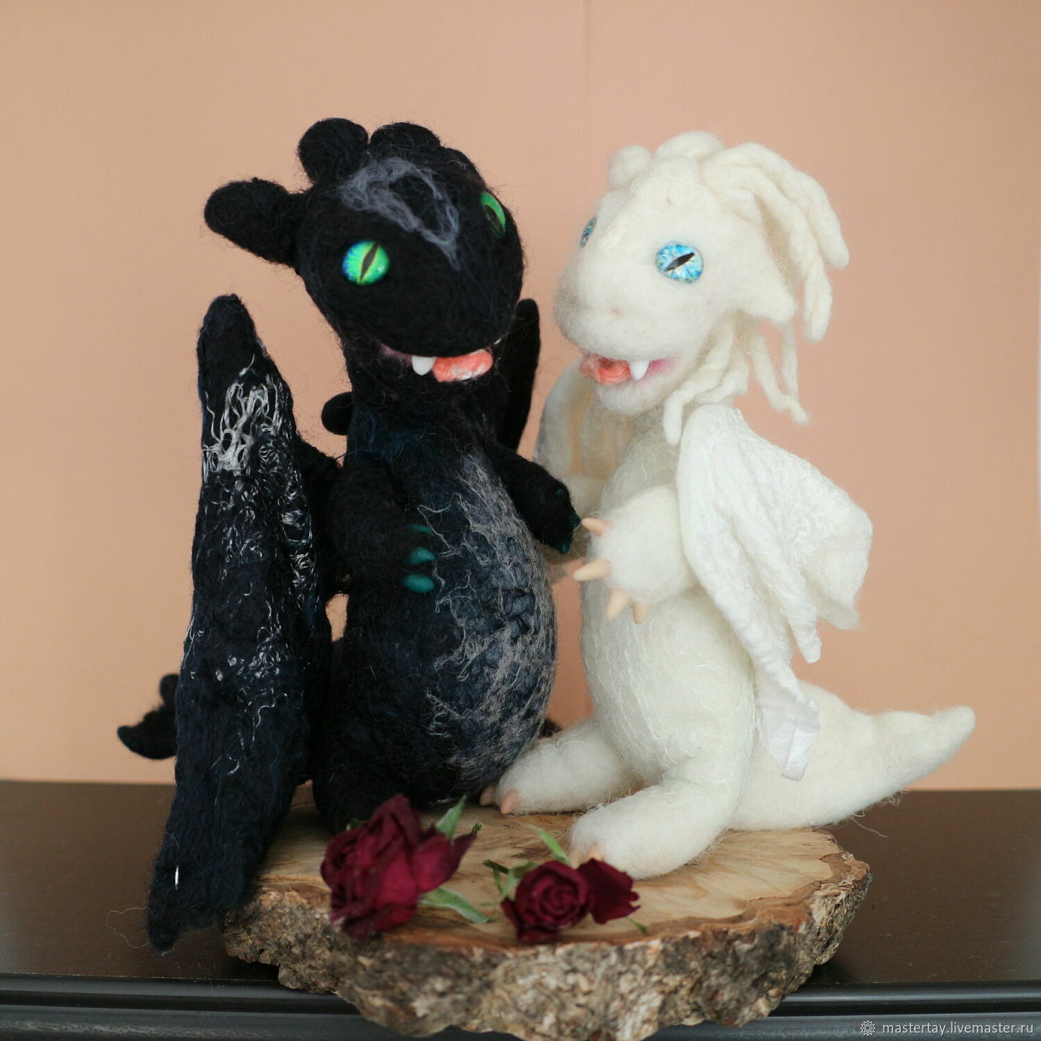 The dragons are a couple, Felted Toy, Belovo,  Фото №1