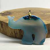 Украшения handmade. Livemaster - original item Blue Elephant Agate Pendant. Handmade.