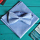 Blue tie dot pocket square Blue lagoon. Ties. Respect Accessories. Online shopping on My Livemaster.  Фото №2