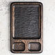 Dark oak serving board with three compartments small. Dish. Foxwoodrus. My Livemaster. Фото №4