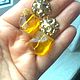 Earrings with honey quartz. Earrings. Olga Lado. My Livemaster. Фото №6