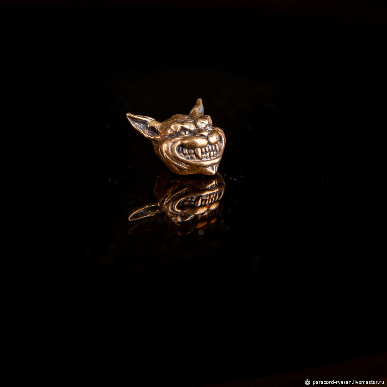Авторская бусина "Чешир" для темляков и браслетов, бронза, Бусины, Рязань,  Фото №1