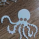 !Cutting for scrapbooking. Funny OCTOPUS , diz cardboard. Scrapbooking cuttings. svetafka-handmade. My Livemaster. Фото №4