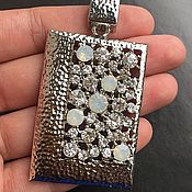 Материалы для творчества handmade. Livemaster - original item Crooked pendant pendant art. 2-17 with crystals. Italy. Handmade.
