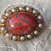 Винтаж handmade. Livemaster - original item Marble Palace brooch, Peking glass, Czechoslovakia. Handmade.