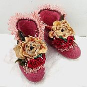 Обувь ручной работы handmade. Livemaster - original item Felted Slippers women`s 