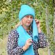 Order Fashionable winter down-filled set of 'chunky Marshmallow '. Down shop (TeploPuha34). Livemaster. . Headwear Sets Фото №3