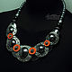 Necklace Combination Orange Gray (401) designer jewelry. Necklace. Svetlana Parenkova (parenkova). My Livemaster. Фото №5
