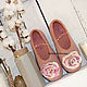 'Vintage pink ' felted women's Slippers. Slippers. Bugrina Oksana. My Livemaster. Фото №4
