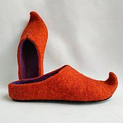 Обувь ручной работы handmade. Livemaster - original item Oriental two - tone felted Slippers. Handmade.