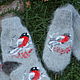 Order Set 'bullfinches in the forest' down female. Down shop (TeploPuha34). Livemaster. . Socks Фото №3