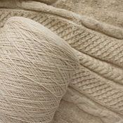 Материалы для творчества handmade. Livemaster - original item Yarn light beige delicate merino 50 gr/425 m. Handmade.