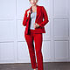 Classic Red PANTSUIT. Suits. BRAGUTSA. My Livemaster. Фото №6