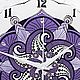 Order Wall Clock Purple Mandala Ornament. Clocks for Home (Julia). Livemaster. . Watch Фото №3