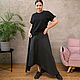 Black floor length skirt 4 wedges striped. Skirts. NATALINI. My Livemaster. Фото №7