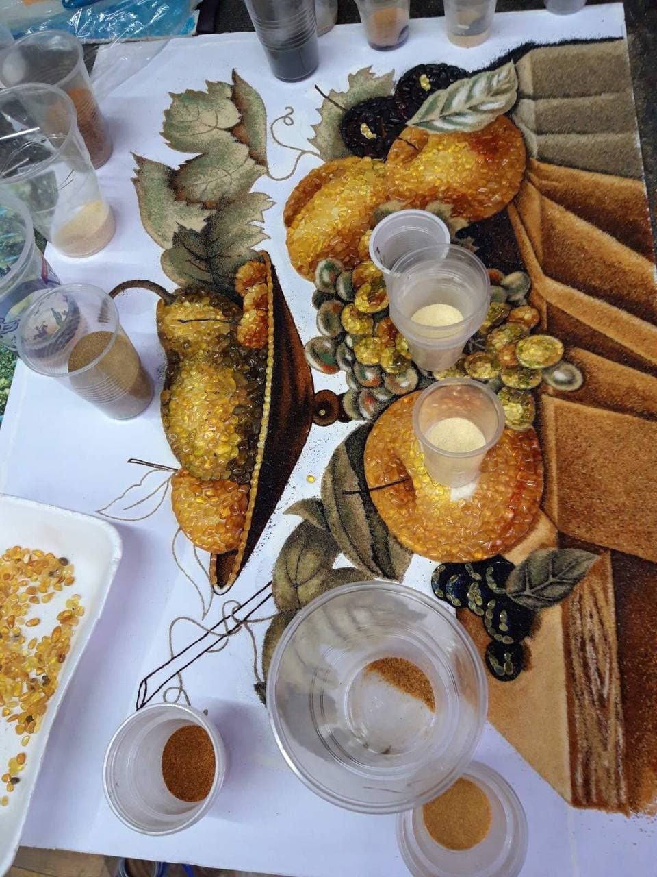 Янтарь разных фракций