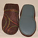 Men's felted Slippers Color geometry-1. Slippers. MMwool (marinamol). My Livemaster. Фото №4
