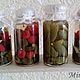 Dollhouse food: A jar of pickled cucumbers, tomatoes, Doll food, Schyolkovo,  Фото №1