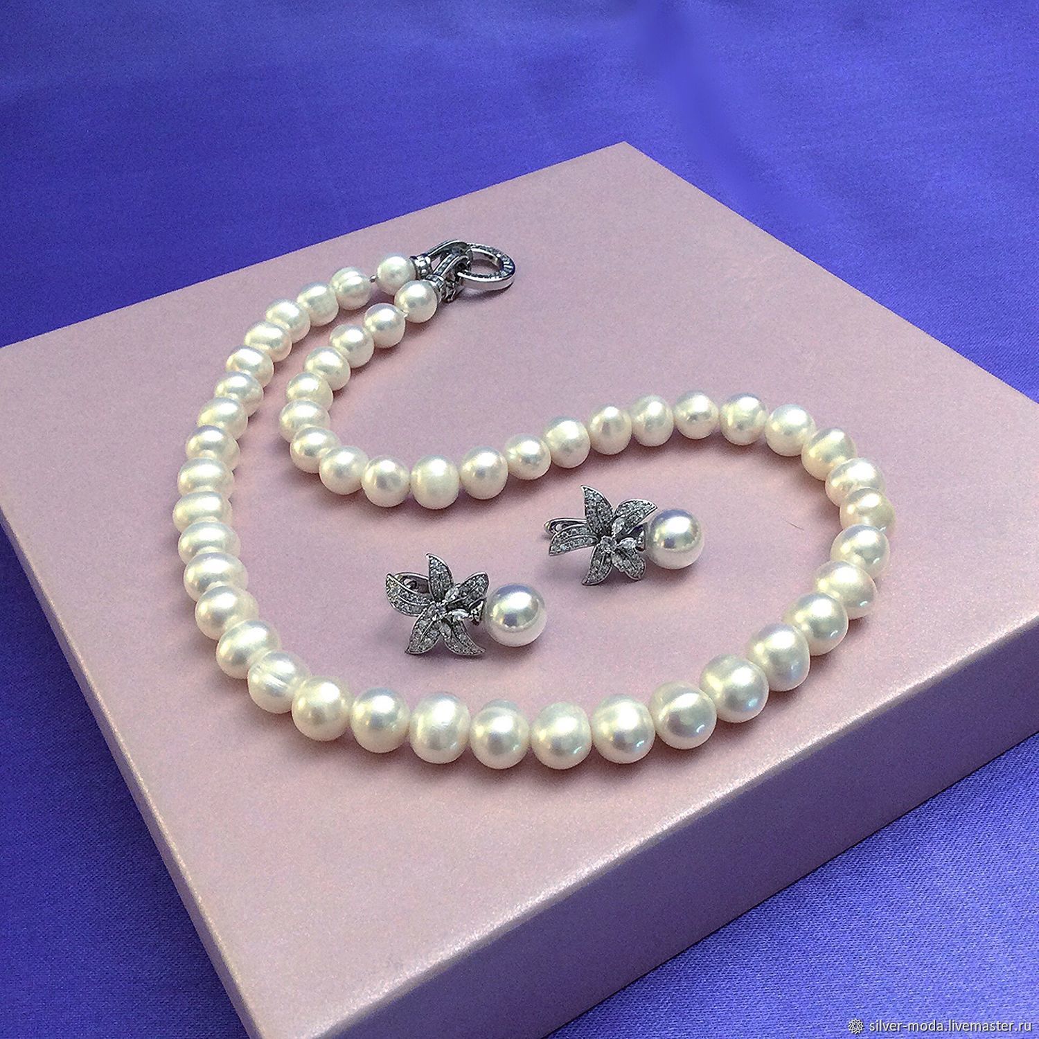 Бусы из жемчуга натуральные, колье с жемчугом, колье из жемчуга в ...