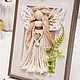Macrame doll in grey photo frame. Interior doll. Textile Shop Natalya. My Livemaster. Фото №8