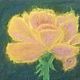 Painting of a large rose flower in pastel 'In the rays' 280h280 mm, Pictures, Volgograd,  Фото №1