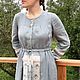 Linen dress, oberezhnoe with embroidery ' Elena the Beautiful'. Dresses. Living ECO clothing. My Livemaster. Фото №5