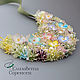 Necklace on ribbons Flower meadow. Necklace. Elizaveta Sorensen. Online shopping on My Livemaster.  Фото №2