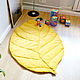 Play Mat-bench 'Leaf' yellow. Floor mats. Bubblebombon. My Livemaster. Фото №4