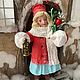 Елочная игрушка, игрушка на елку из ваты, ватная куколка. Игрушки. Ватности (vatnosti). Ярмарка Мастеров.  Фото №5