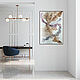 Современная стильная картина на стену минимализм серый с золотом, Картины, Саратов,  Фото №1