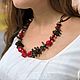  Boho neck jewelry made of natural stones red coral, Necklace, Voronezh,  Фото №1