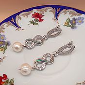 Украшения handmade. Livemaster - original item Earrings classic: Earrings with pearls. Handmade.