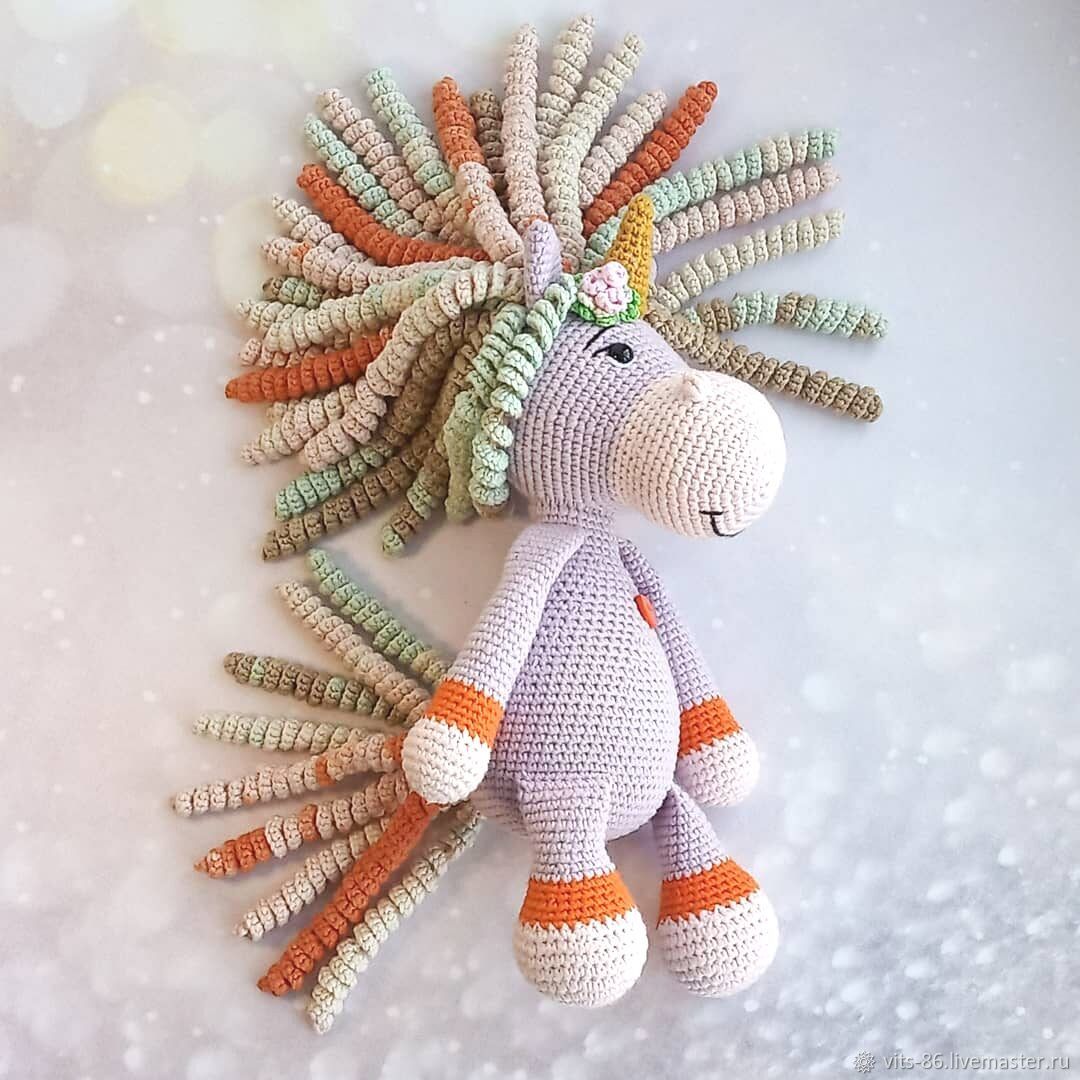Вязаный единорог. Единорог игрушка крючком для девочки – заказать на ...