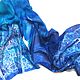 Scarves and scarves Handmade Buy batik silk scarf Tesniny forest Batik from Natasha Sorokina Handmade Batik scarf for Women Chiffon scarf to Buy a gift for the new year is 2018 Winter Forest Snow Blue