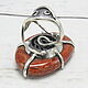 Large oval ring with coral made of 925 DP0023 silver. Rings. Sunny Silver. My Livemaster. Фото №6