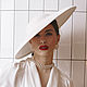 Order Wide-brimmed hat in the style of Dior. Color milk. Exclusive HATS. LANA ANISIMOVA.. Livemaster. . Hats1 Фото №3