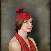 Аксессуары handmade. Livemaster - original item Hat with a Cherry veil. Handmade.
