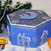 Для дома и интерьера handmade. Livemaster - original item In stock! Box-the box Christmas night decoupage. Handmade.