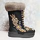 Order Felted boots embroidered with rhinestones. wool gifts. Livemaster. . Boots Фото №3