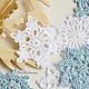 Copos de nieve fishnet crochet 4-4.5.  cm. Scrapbooking Elements. Natalie crochet flowers. Интернет-магазин Ярмарка Мастеров.  Фото №2
