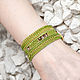 Soft green bracelet winding Chan Lu Spring mood. Braided bracelet. sevenline. My Livemaster. Фото №6