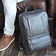 Men's backpack leather 'Salvador' (Brown), Men\\\'s backpack, Yaroslavl,  Фото №1