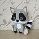 Игрушка из фетра Енот. Мягкие игрушки. Наталья Макарова (Wool magic). Интернет-магазин Ярмарка Мастеров.  Фото №2